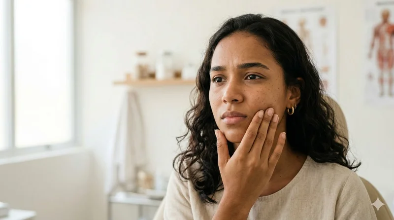 Paciente com dor de dente causada por cárie