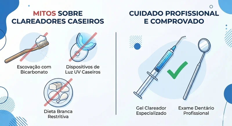 Mitos sobre clareadores vs Cuidado comprovado